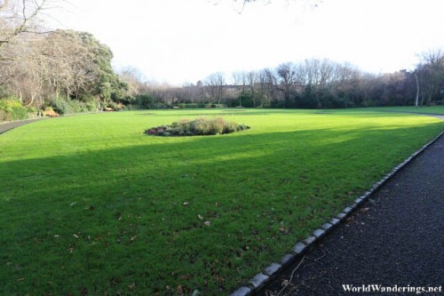 Open Field in Merrion Park in Dublin