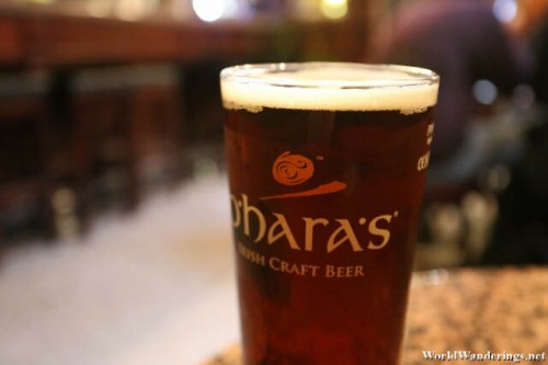 O'Hara's Beer at the Stag's Head in Dublin