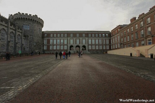 Big Square Outside Dublin Castle