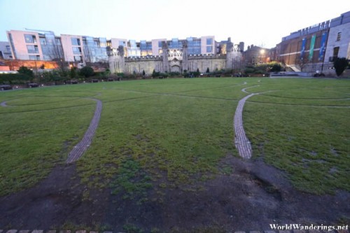 Paths in Castle Gardens at Dublin Castle