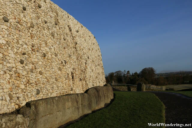 Beautiful Facade of the Newgrange Stone Age Passage Tomb