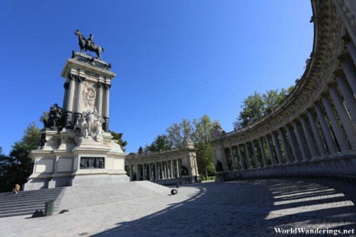 Monument to King Alfonso XII at the Retiro Park in Madrid