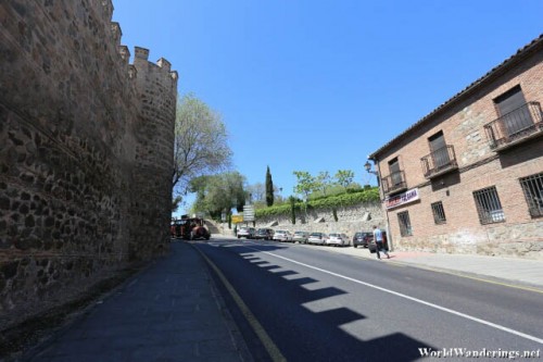 Walking Along the City Walls of the Historic City of Toledo