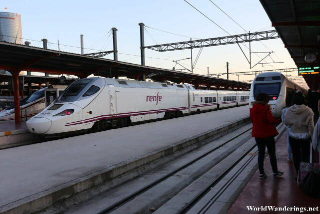 High Speed Trains at the Chamartin Railway Station in Madrid