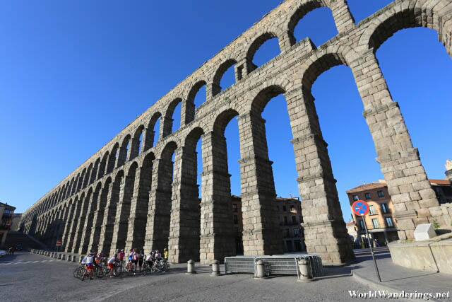 Closeup of the Aqueduct of Segovia