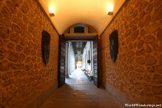 Hallway into the Alcazar de Segovia