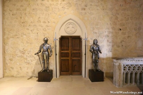 Two Knights in Armor Guarding a Door in the Alcazar de Segovia