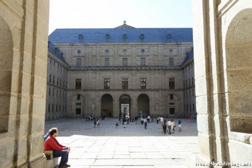 Looking Out the Courtyard of the Kings at El Escorial