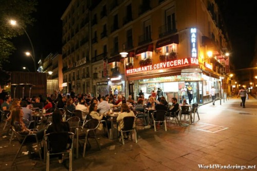 Popular Restaurant at Tirso de Molina Metro Station in Madrid