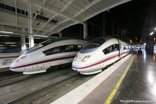 High Speed Trains at the Madrid Atocha Renfe Railway Station