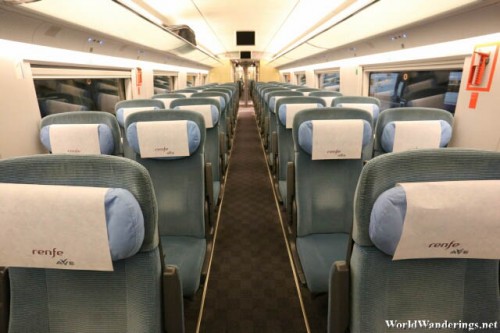 Inside the High Speed Train from Madrid to Barcelona