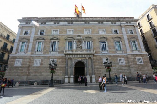 Main Facade of the Palau de la Generalitat at Barcelona