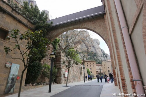 Arc Going in the Monastery Complex in Montserrat