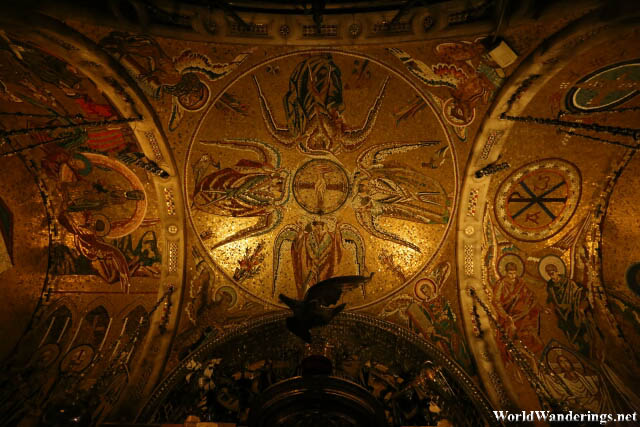 Beautiful Sanctuary at the Santa Maria de Montserrat Basilica