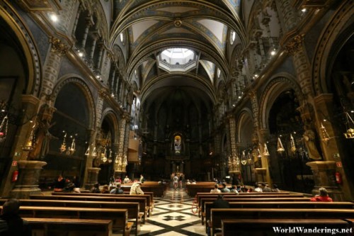 Inside the Santa Maria de Montserrat