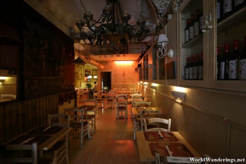 Inside the Piscados Restaurant in Tarragona