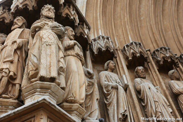 Statues Adorning the Gate of the Cathedral of Tarragona