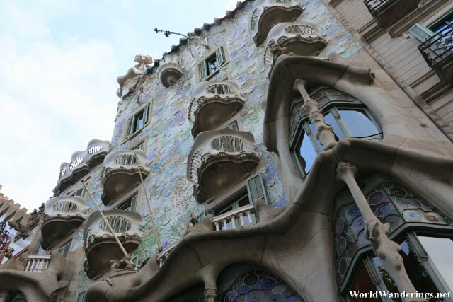 Closer Look at the Casa Batlló in Barcelona