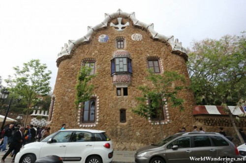 Ouside One of Gaudí's Creations in Park Güell in Barcelona