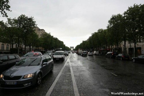 Walking Along the Champs-Élysées in Paris