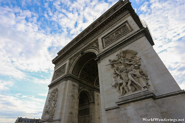 Another Angle of the Arc de Triomphe in Paris