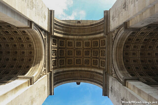 Underneath the Arc de Triomphe