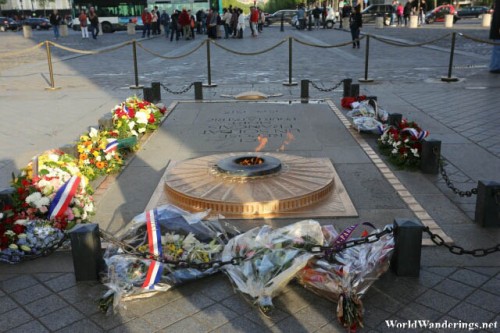 Tomb of the Unknown Soldier at the Arc de Triomphe in Paris