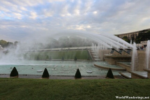 Powerful Jets of Water at the Trocadero Gardens