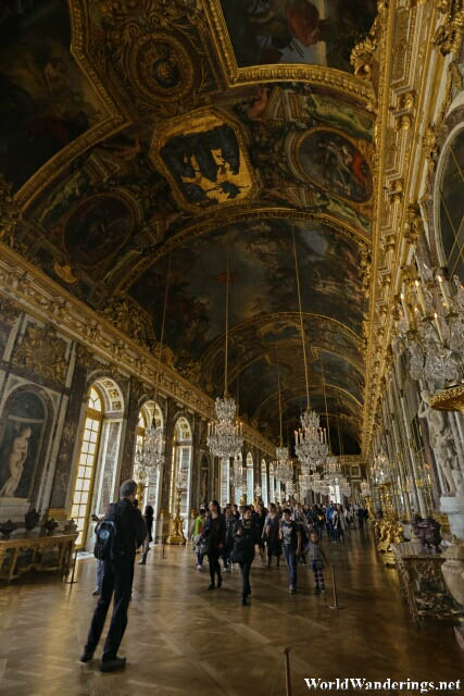 Magnificent Hall of Mirrors at the Palace of Versailles