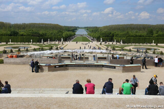Fountain Under Construction in the Gardens of Versailles