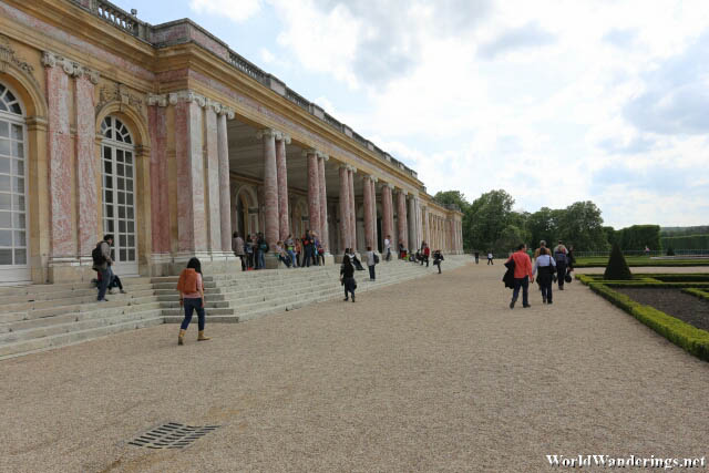 Outside the Grand Trianon at the Palace of Versailles