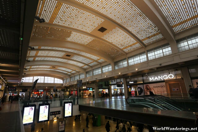 Hall at the Gare de l'Est Metro Station in Paris