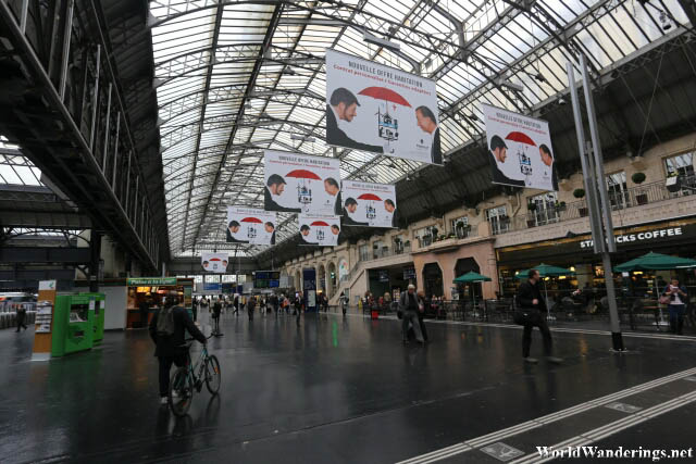 Turnstiles at the Gare de l'Est Railway Station