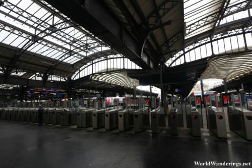 Inside the Gare de l'Est Railway Station