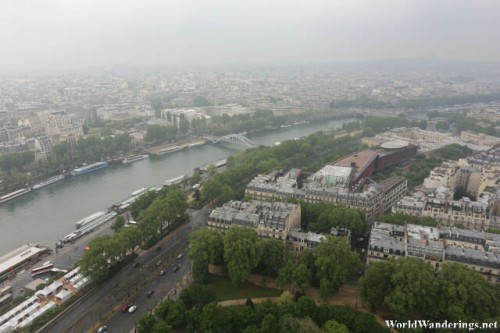 A Look at the River Seine from the Eiffel Tower