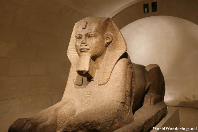 The Sphinx at the Louvre Museum in Paris