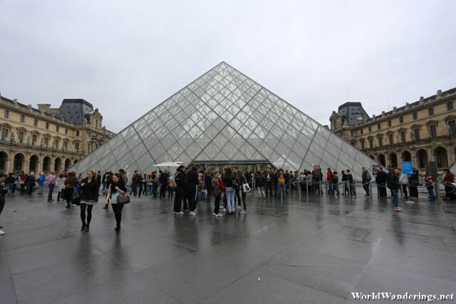 Louvre Pyramid at the Louvre Museum