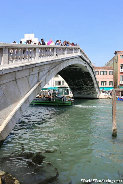 Ponte degli Scalzi Along the Grand Canal in Venice