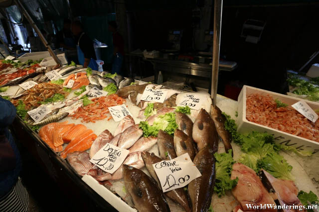Fresh Fish on Sale at the Wet Market in Venice