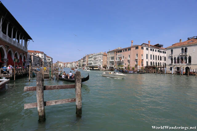 Along the Grand Canal in Venice