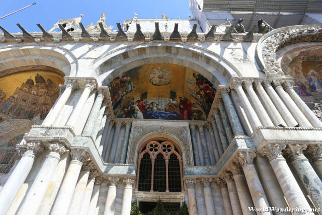 Detail on the Saint Mark's Basilica in Venice