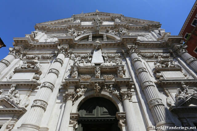 Impressive Baroque Facade of San Moisè Church in Venice