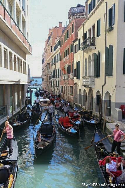 Busy Waterway in Venice