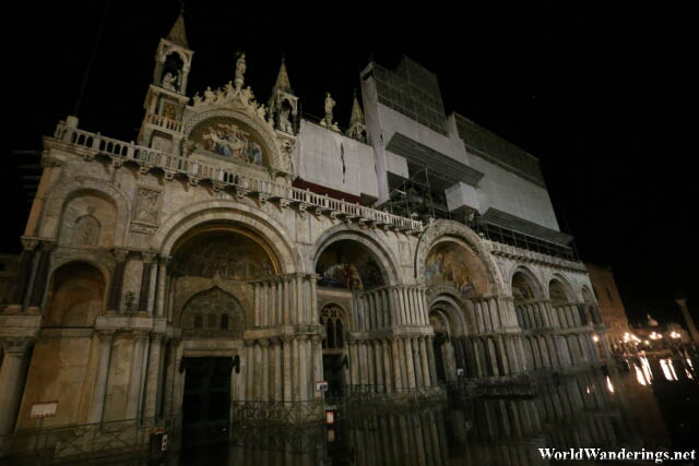 The Saint Mark's Basilica at Night