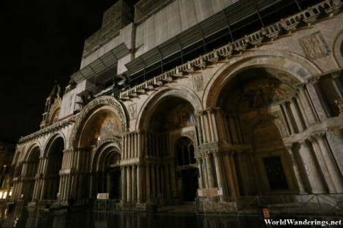 Another Angle of the Saint Mark's Basilica at Night