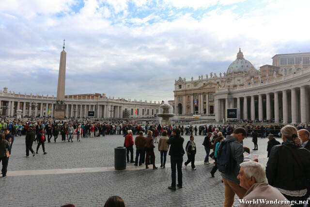Massive Amount of People at Saint Peter's Square at the Vatican City and They Still Fit