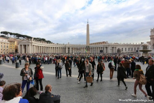 Massive Saint Peter's Square in the Vatican City