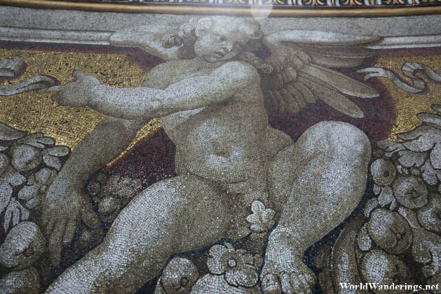 Incredible Mosaic at the Dome of Saint Peter's Basilica at the Vatican City