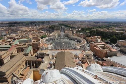 A Look at Saint Peter's Square from the Dome of Saint Peter's Basilica at the Vatican City