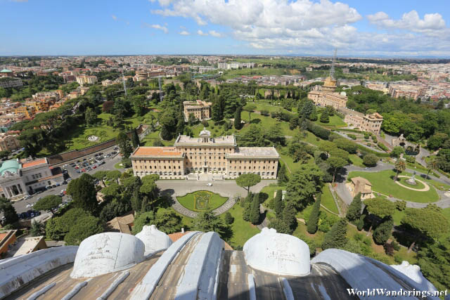 Some Buildings at the Vatican City from the Dome of Saint Peter's Basilica
